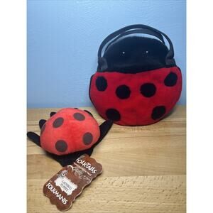 Ladybug Lot Folkmanis Folktails Hand Glove Puppet Body 6” Long NWT w/JAAG Purse